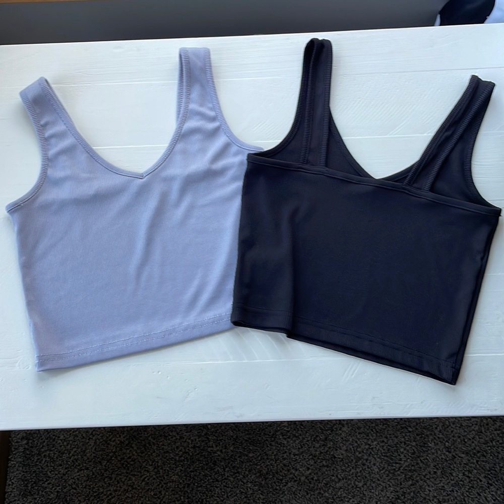 BUNDLE 2 SHEIN Crop Tank Tops Black & Gray